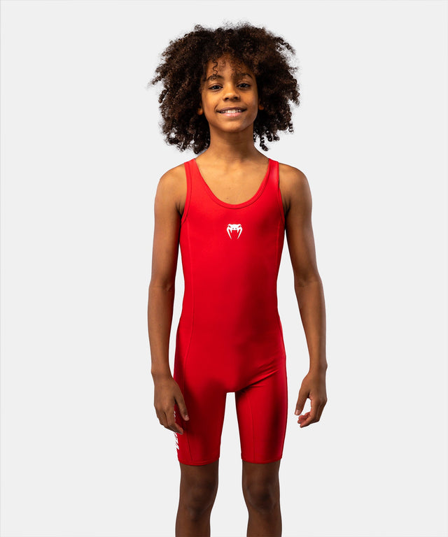 Singlet de lucha Venum Challenger Niños - Rojo