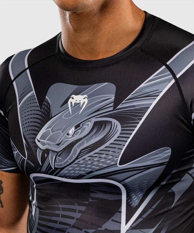 Venum Rashguard Crimson Viper 2.0 Korte Mouwen - Zwart/Grijs