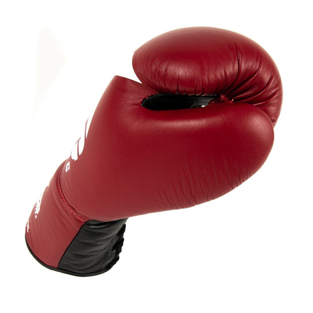 King Pro Boxing Boxhandschuhe BG1 mit Schnürverschluss – Rot/Schwarz