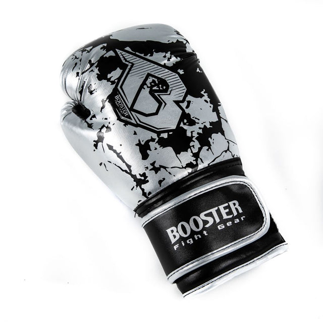 Guantes de boxeo Booster BG Marble Niños – Plata/Negro