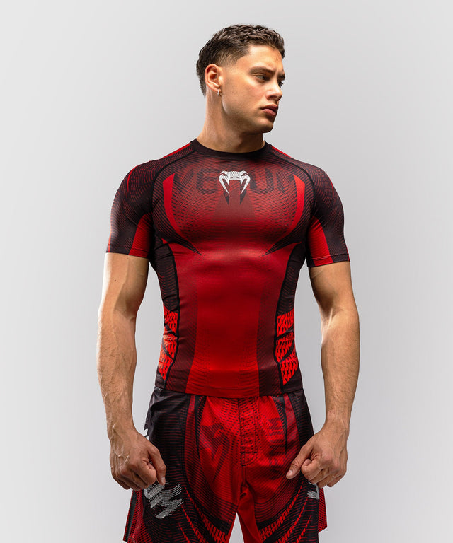 Rashguard Venum Galactic 3.0 Maniche Corte – Rosso/Argento