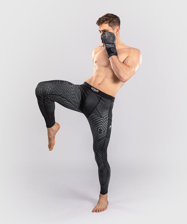 Mallas de compresión Venum Midnight Fury – Negro/Gris/Plata