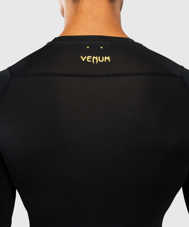 Rashguard Venum G-Core manches longues – Noir/Or