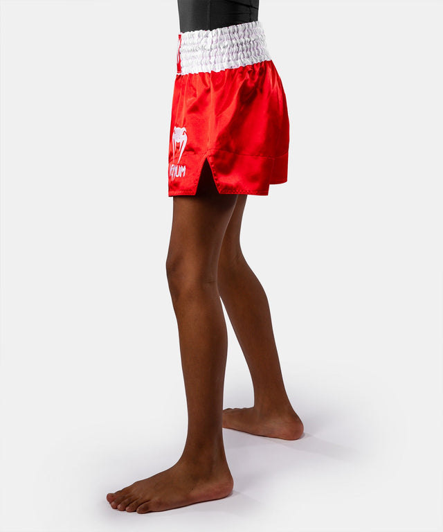 Pantaloncini Muay Thai Venum Classic – Bambini – Rosso fuoco