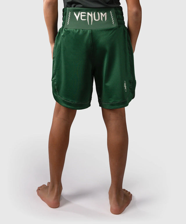 Pantaloncini da boxe Venum Attack Bambini – Verde/Bianco sporco