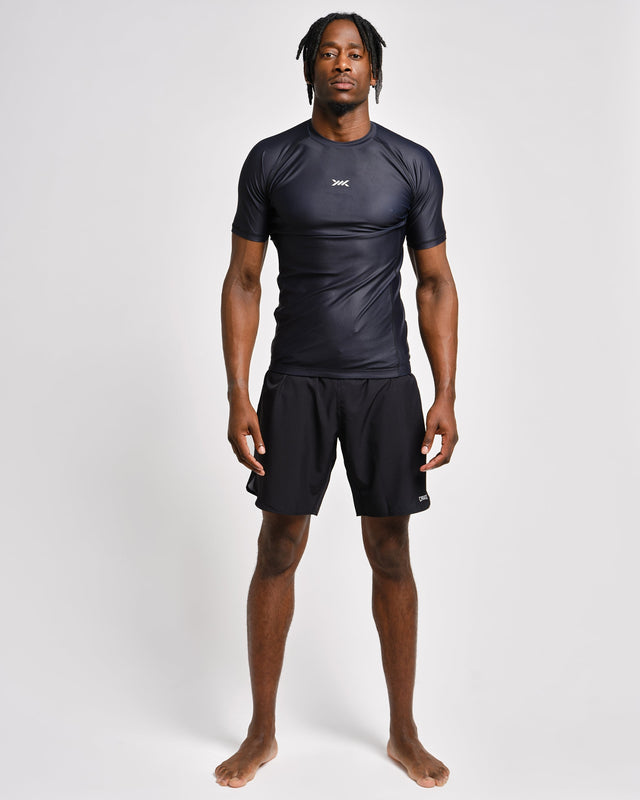 Rashguard Caged Tactical Mangas Cortas – Negro