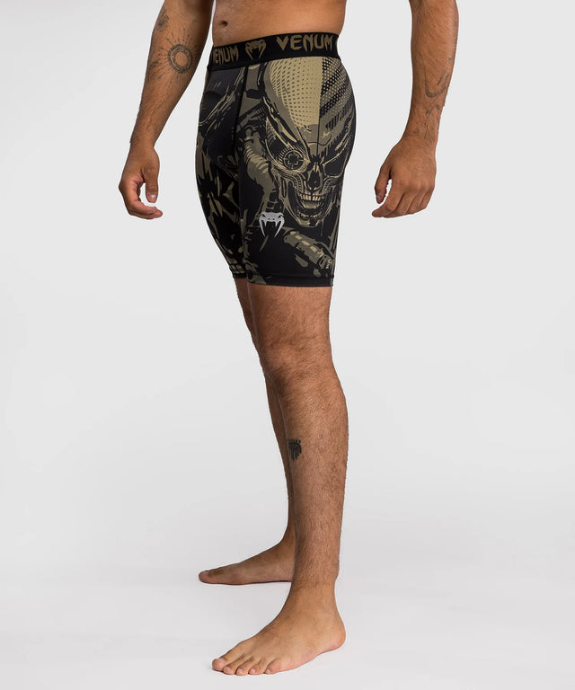 Venum Invader Compression Shorts - Black/Sand