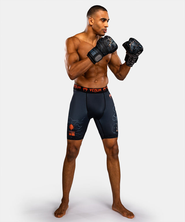 Venum Kompressionsshorts Thunder Dragon – Schwarz/Grau/Kupfer