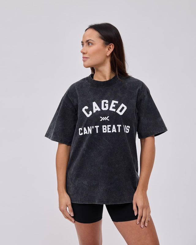 Caged Club T-shirt - Washed Black