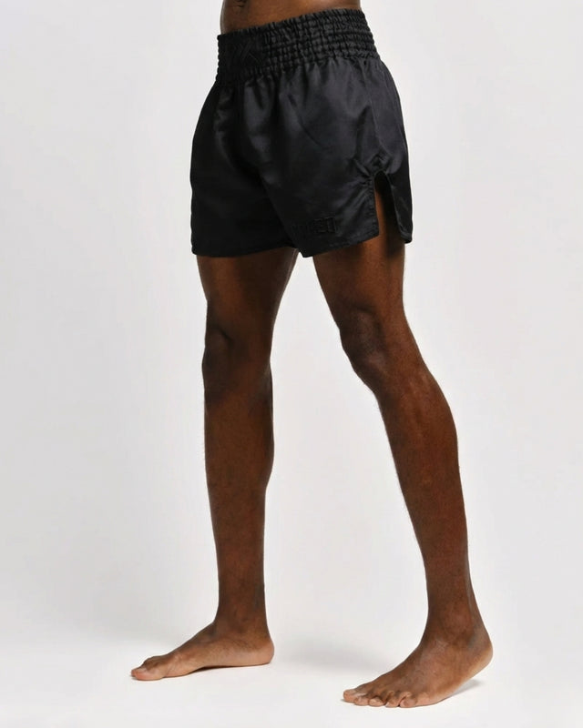 Caged Muay Thai Shorts Classic - Black/Black