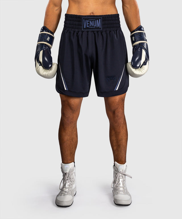 Shorts de boxe Venum G-Core – Bleu marine/Blanc