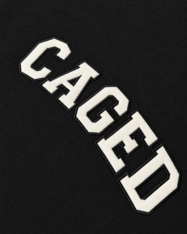Caged Hoodie Varsity – Schwarz