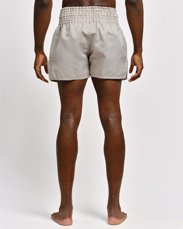 Shorts de Muay Thai Caged Classic – Gris clair/Noir