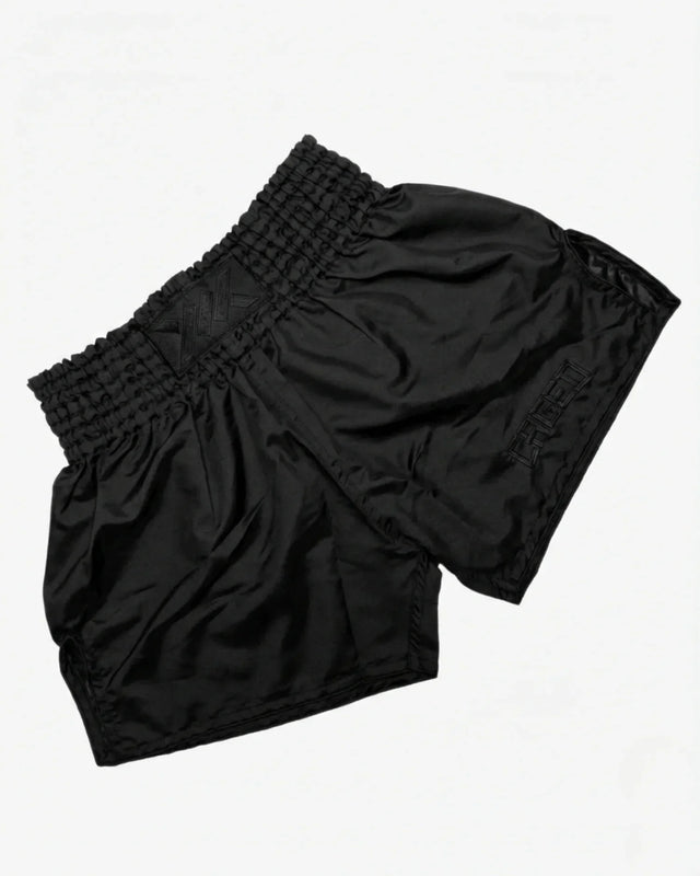 Caged Muay Thai-shorts Classic – Svart/svart dam