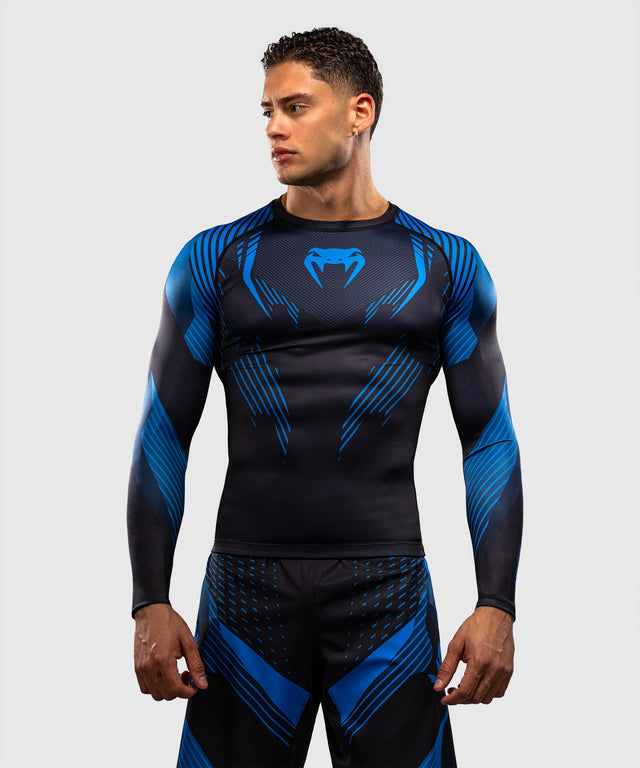 Venum Rashguard No-Gi 6.0 Long Sleeves – Black/Blue