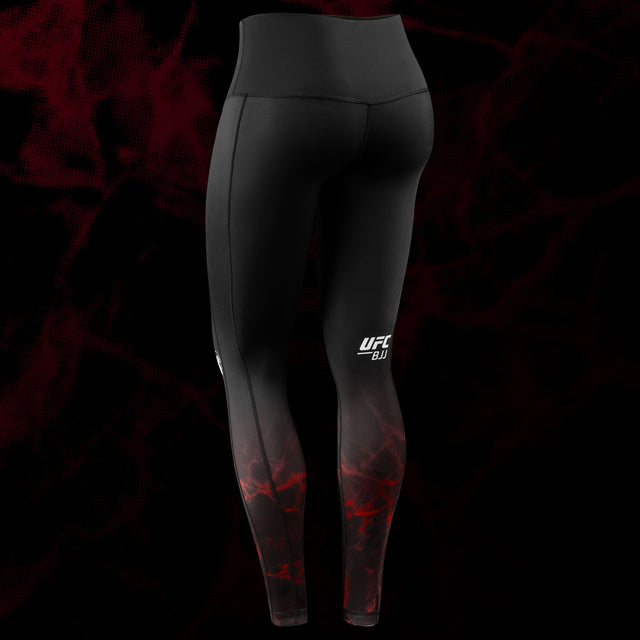 Leggings BJJ Hayabusa x UFC Donna – Nero/Rosso