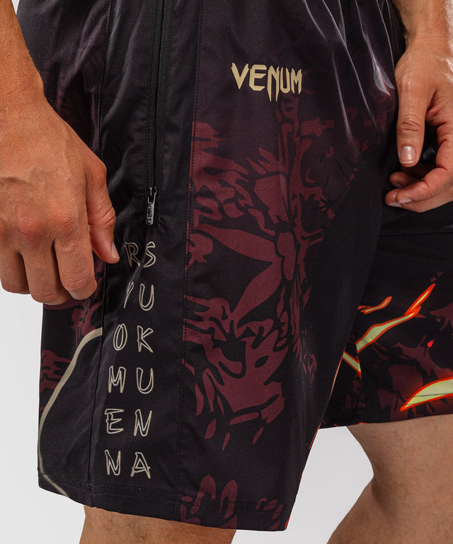 Pantaloncini da allenamento Venum Sukuna – Nero/Beige chiaro