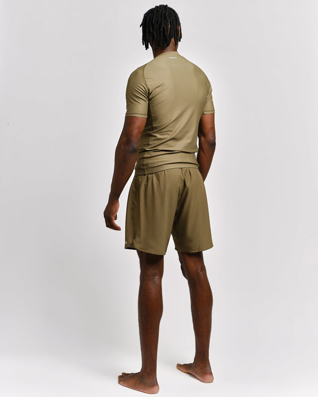 Rashguard Caged Tactical manches courtes – Vert militaire