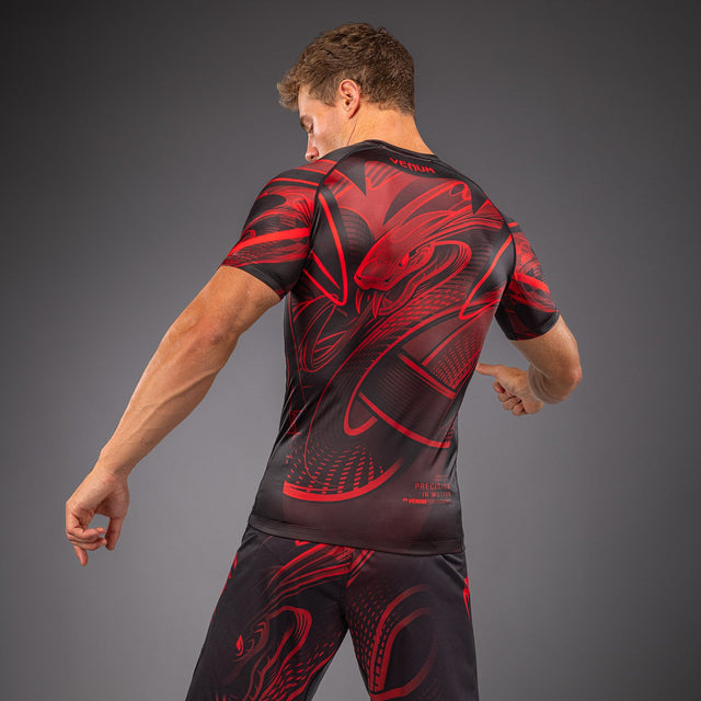 Venum Rashguard Crimson Viper 2.0 Korte Mouwen - Zwart/Rood