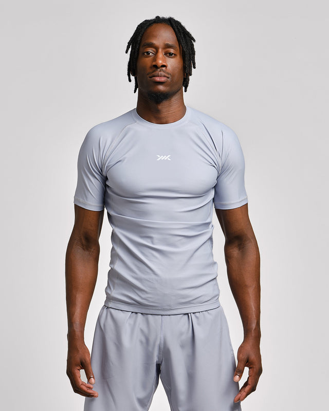 Caged Rashguard Tactical Short Sleeve - Gunmetal Grey