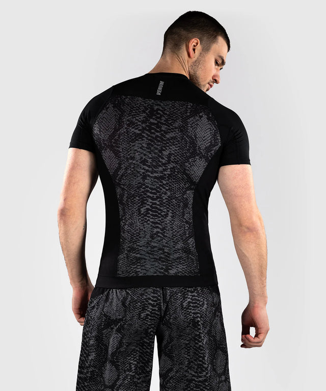 Rashguard Venum G-Fit Scales manches courtes – Noir/Gris
