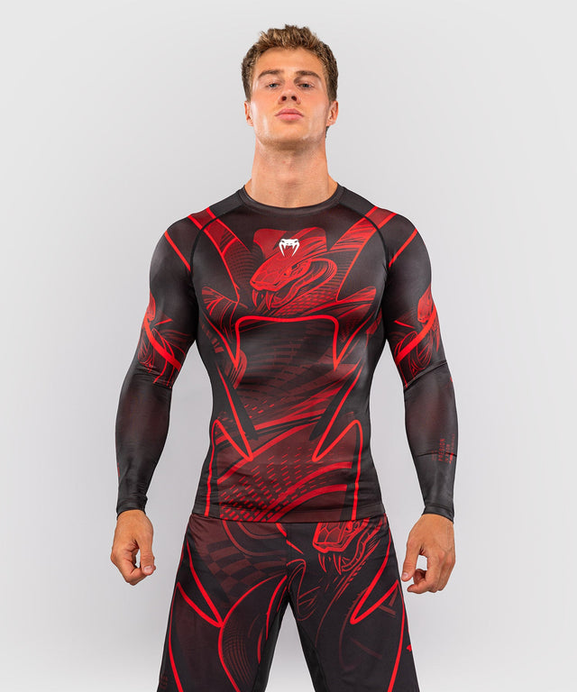 Venum Rashguard Crimson Viper 2.0 Lange Mouwen - Zwart/Rood