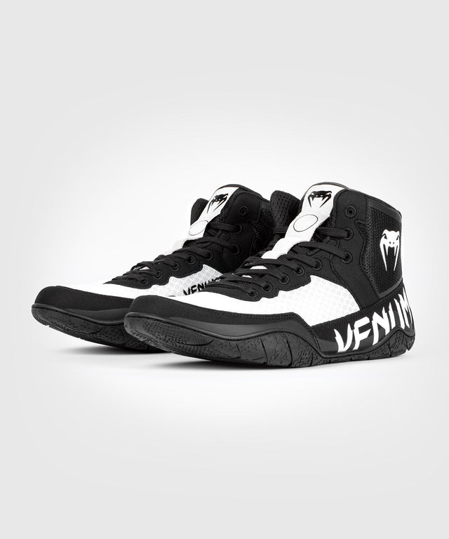 Venum Ringerschuhe Elite – Schwarz/Weiß