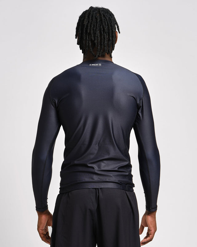Caged Tactical Rashguard Lange Ärmel – Schwarz