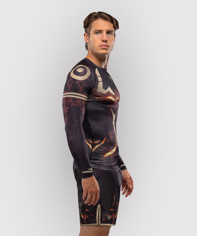 Rashguard Venum x Jujutsu Kaisen Sukuna Manches longues – Noir/Beige