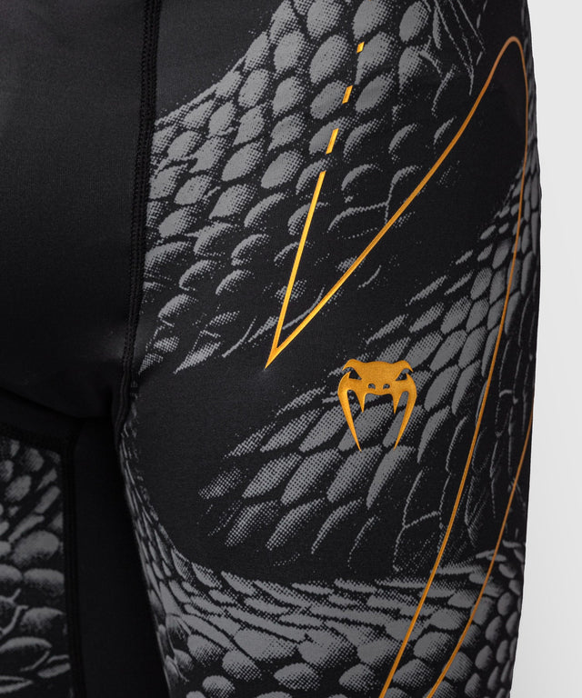 Shorts de compression Venum Matupa – Noir/Gris/Or