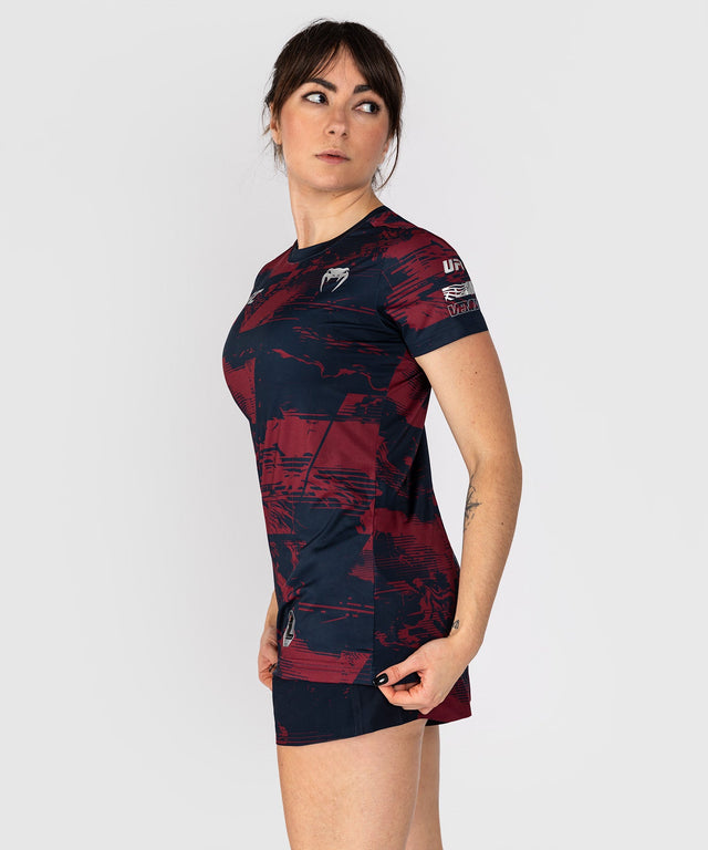 Camiseta Venum UFC Zenith – Mujer – Azul marino/Burdeos/Plata