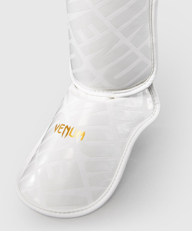 Venum Contender 1.5 XT 3D Shin Guards – White/Gold
