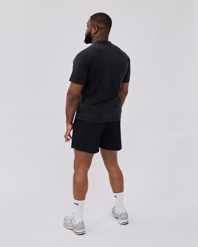 Caged Club T-shirt - Washed Zwart
