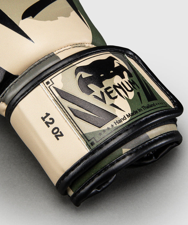 Gants de boxe Venum Elite – Kaki/Blanc cassé