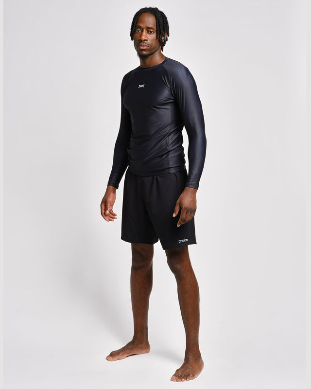 Caged Tactical Rashguard Lange Ärmel – Schwarz