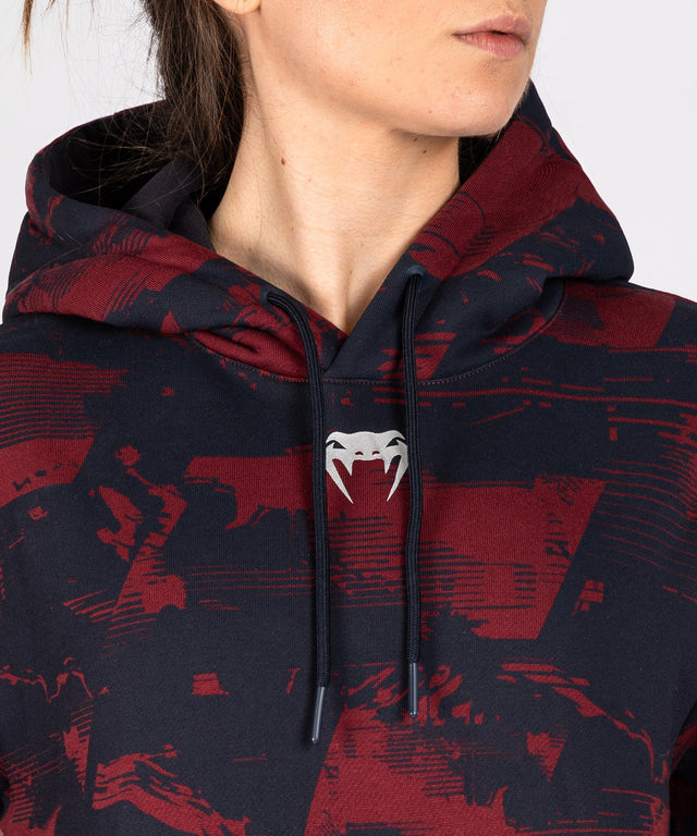 Sudadera con capucha Venum UFC Zenith para mujer – Azul marino/Burdeos/Plata