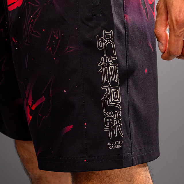 Pantaloncini da allenamento Venum x Jujutsu Kaisen Itadori – Nero/Rosso