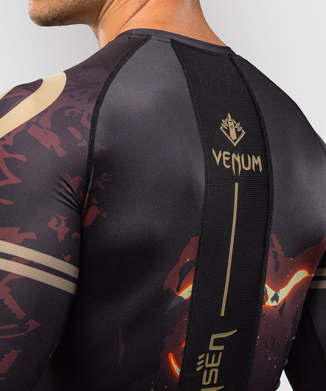 Rashguard Venum x Jujutsu Kaisen Sukuna Manches longues – Noir/Beige