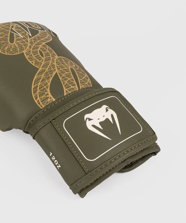 Venum Serpenti Boxing Gloves - Khaki Green