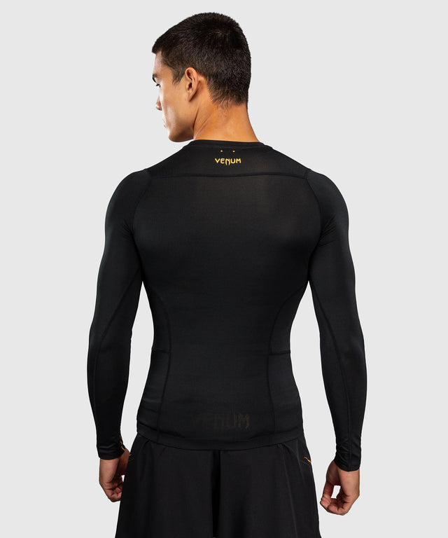 Rashguard Venum G-Core manches longues – Noir/Or