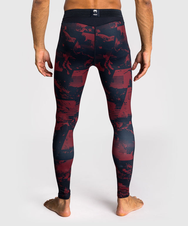Venum UFC Kompressionshose Zenith – Marineblau/Bordeaux/Silber
