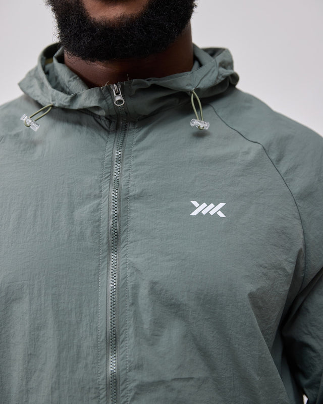 Caged Hooded Ultralight Windbreaker – Mint