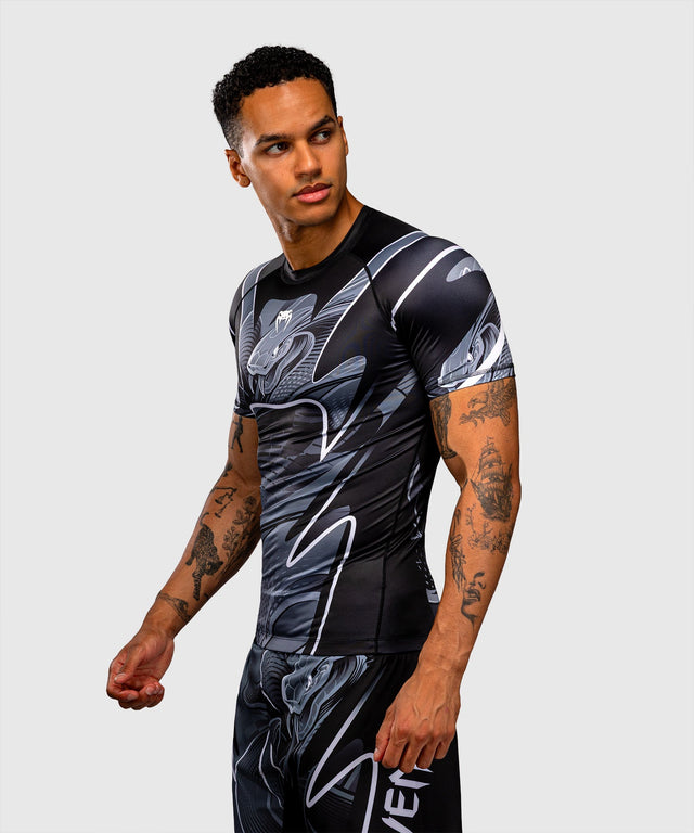Venum Rashguard Crimson Viper 2.0 Korte Mouwen - Zwart/Grijs