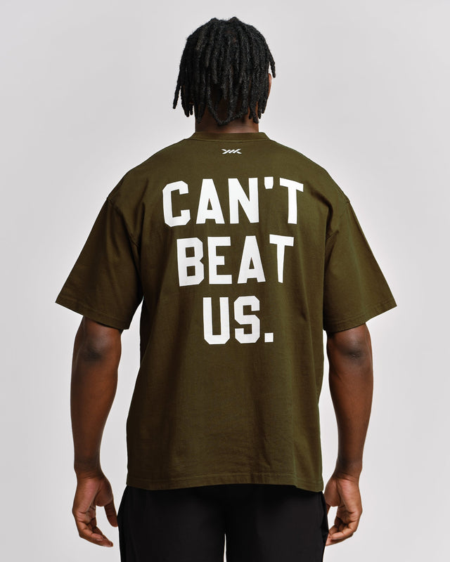 Caged T-Shirt 'CBU' - Kaki Groen