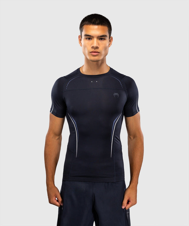 Venum Rashguard G-Core Kurzarm – Marineblau/Weiß