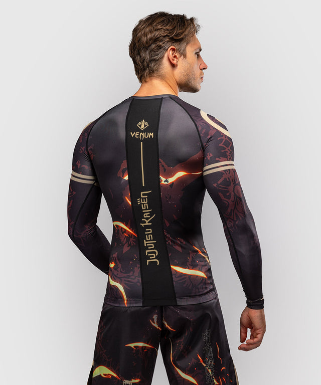 Rashguard Venum x Jujutsu Kaisen Sukuna Manches longues – Noir/Beige