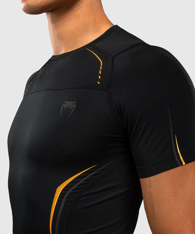 Rashguard Venum G-Core Manches Courtes – Noir/Or