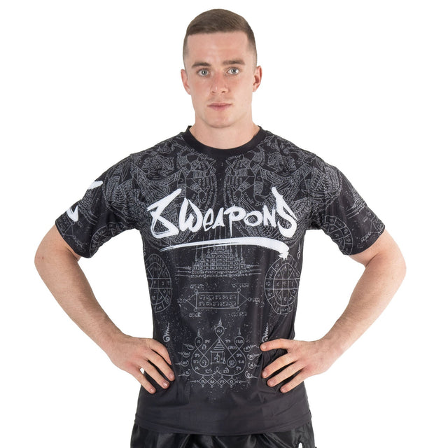 8 WEAPONS T-shirt Hanuman Yant – Noir/Gris