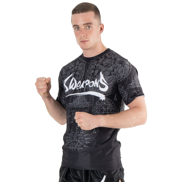 8 WEAPONS T-shirt Hanuman Yant – Noir/Gris