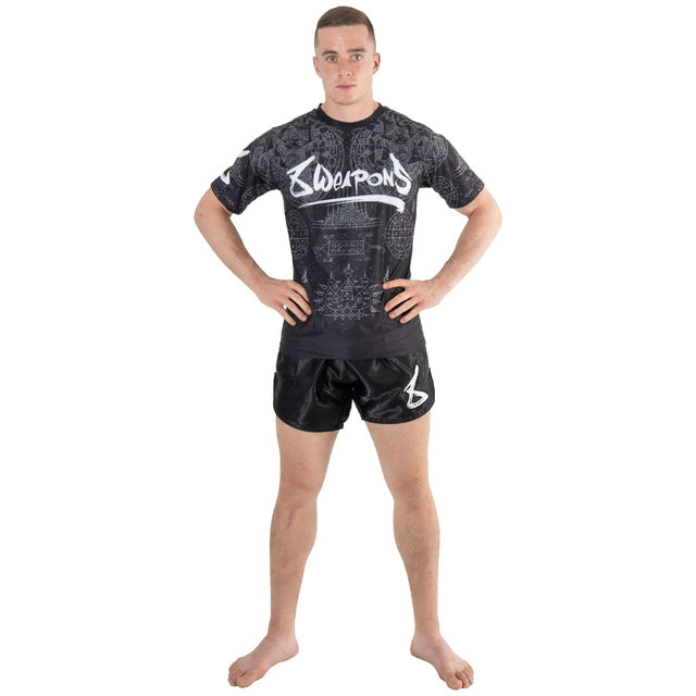 8 WEAPONS T-shirt Hanuman Yant – Noir/Gris